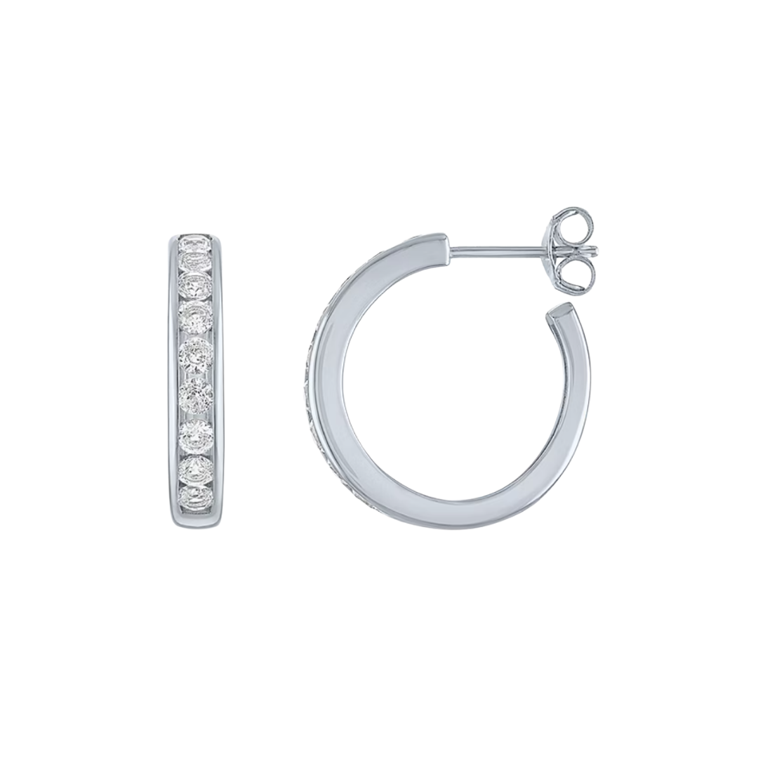 Aretes Arracadas Zafiro Blanco de Laboratorio 20mm en Plata