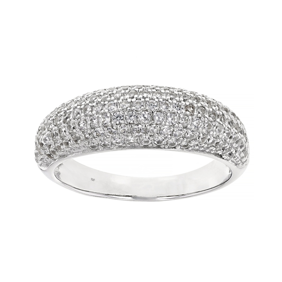 Anillo Churumbela Circón 1.10ctw en Plata con Baño de Rodio