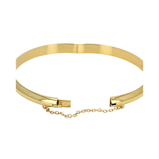 Pulsera Bangle de Plata con Baño de Oro 18k 7MM