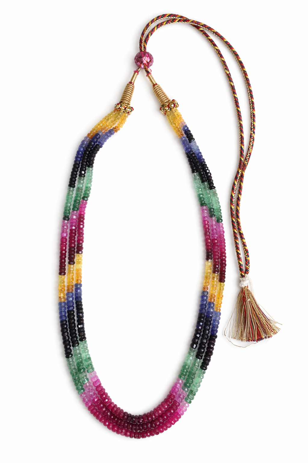 Collar Zafiro, Rubi, Esmeralda Natural 230cttw