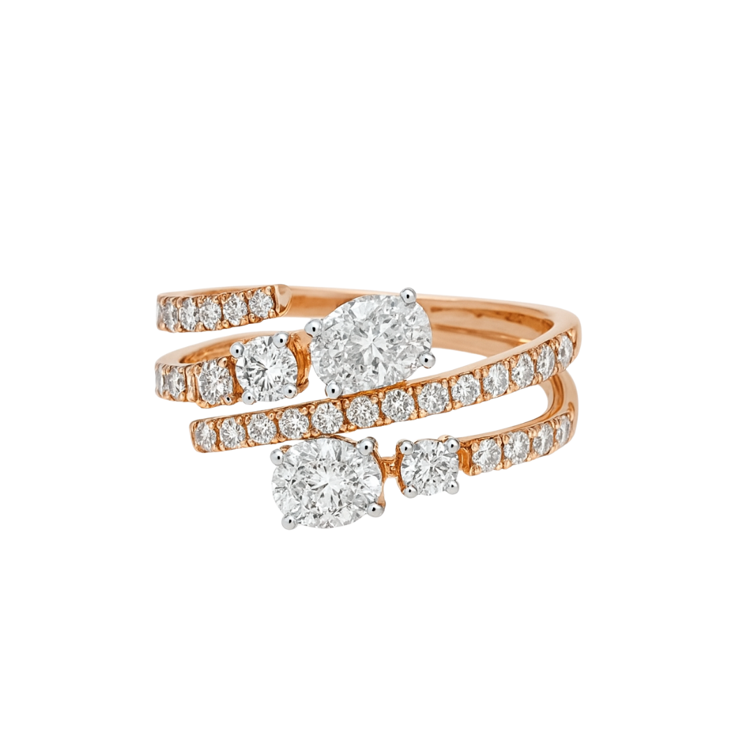 Anillo 1.47cttw Diamantes de Laboratorio en Oro 14k