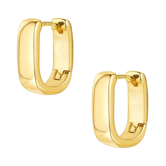 Aretes Arracadas Chunky en Plata