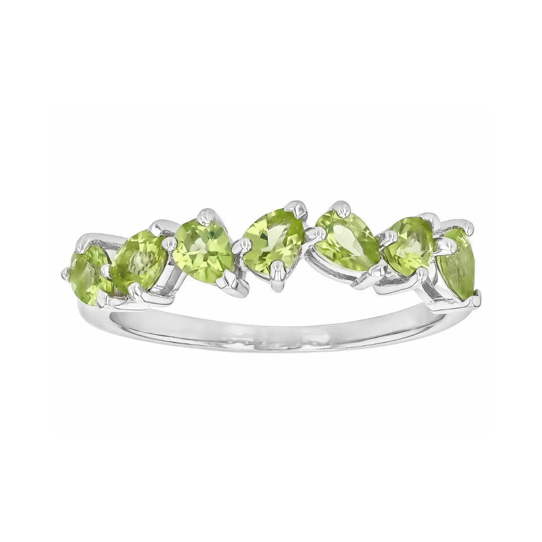 Anillo Churumbela Peridoto en Plata con Baño de Rodio
