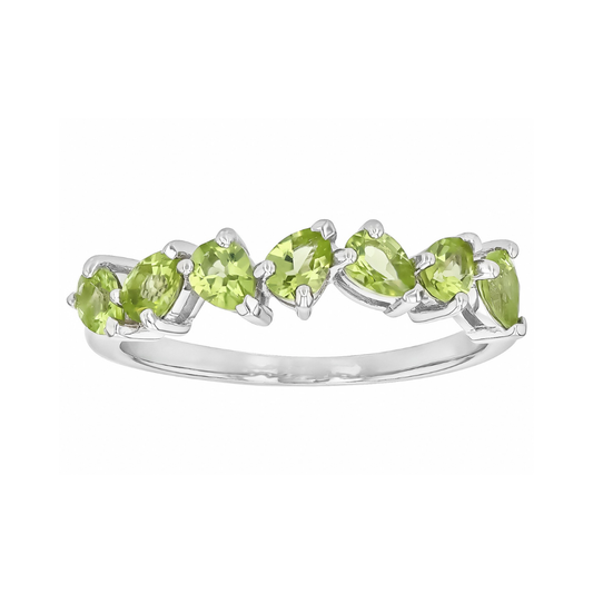 Anillo Churumbela Peridoto en Plata con Baño de Rodio