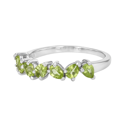 Anillo Churumbela Peridoto en Plata con Baño de Rodio