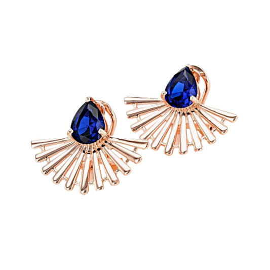 Aretes espinela de lab 2.80 cttw Plata con Baño de Oro Rosado 18k