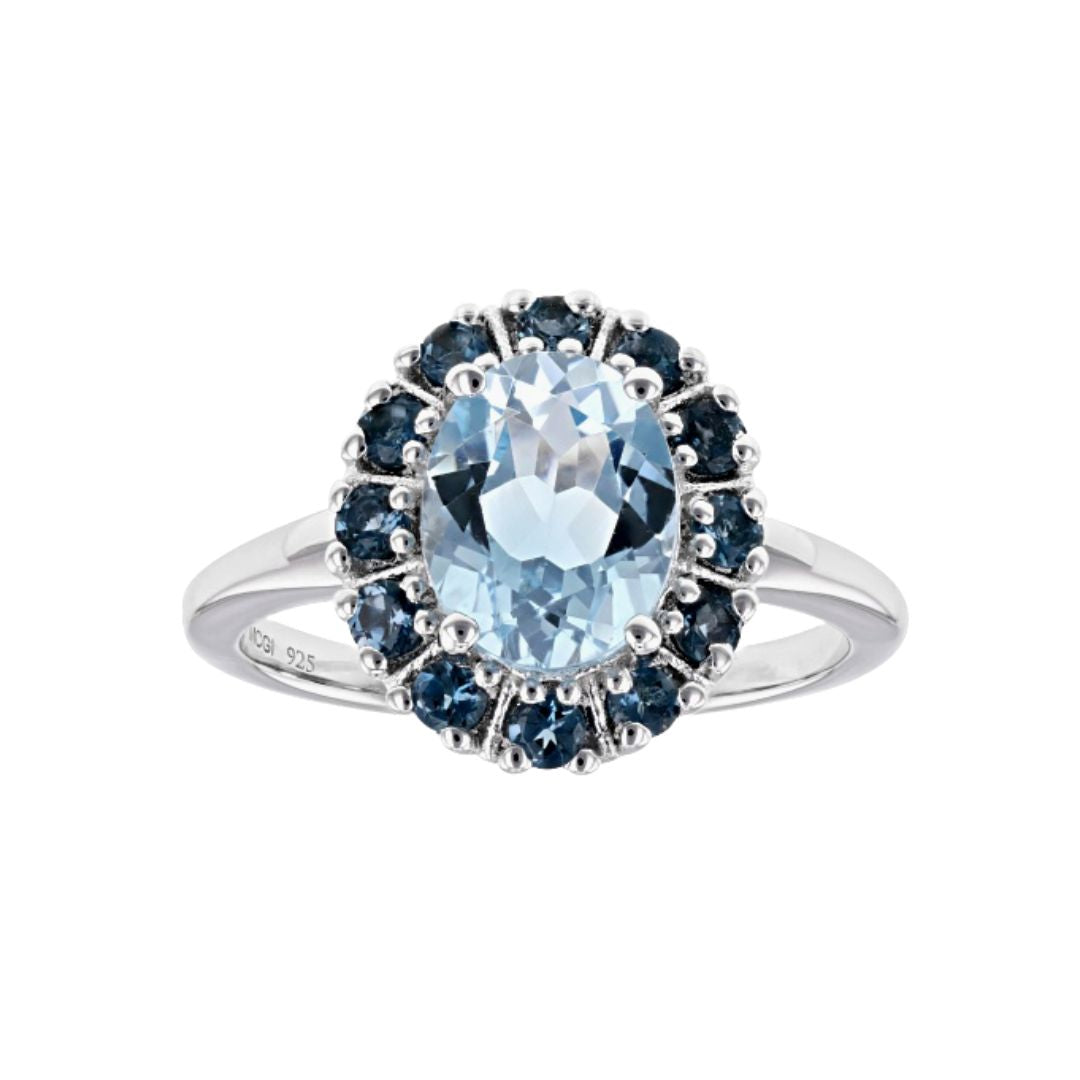 Anillo Topacios 2.31cttw en Plata
