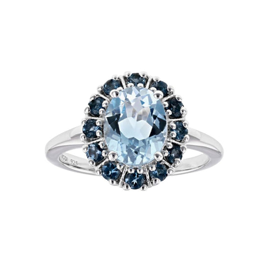 Anillo Topacios 2.31cttw en Plata