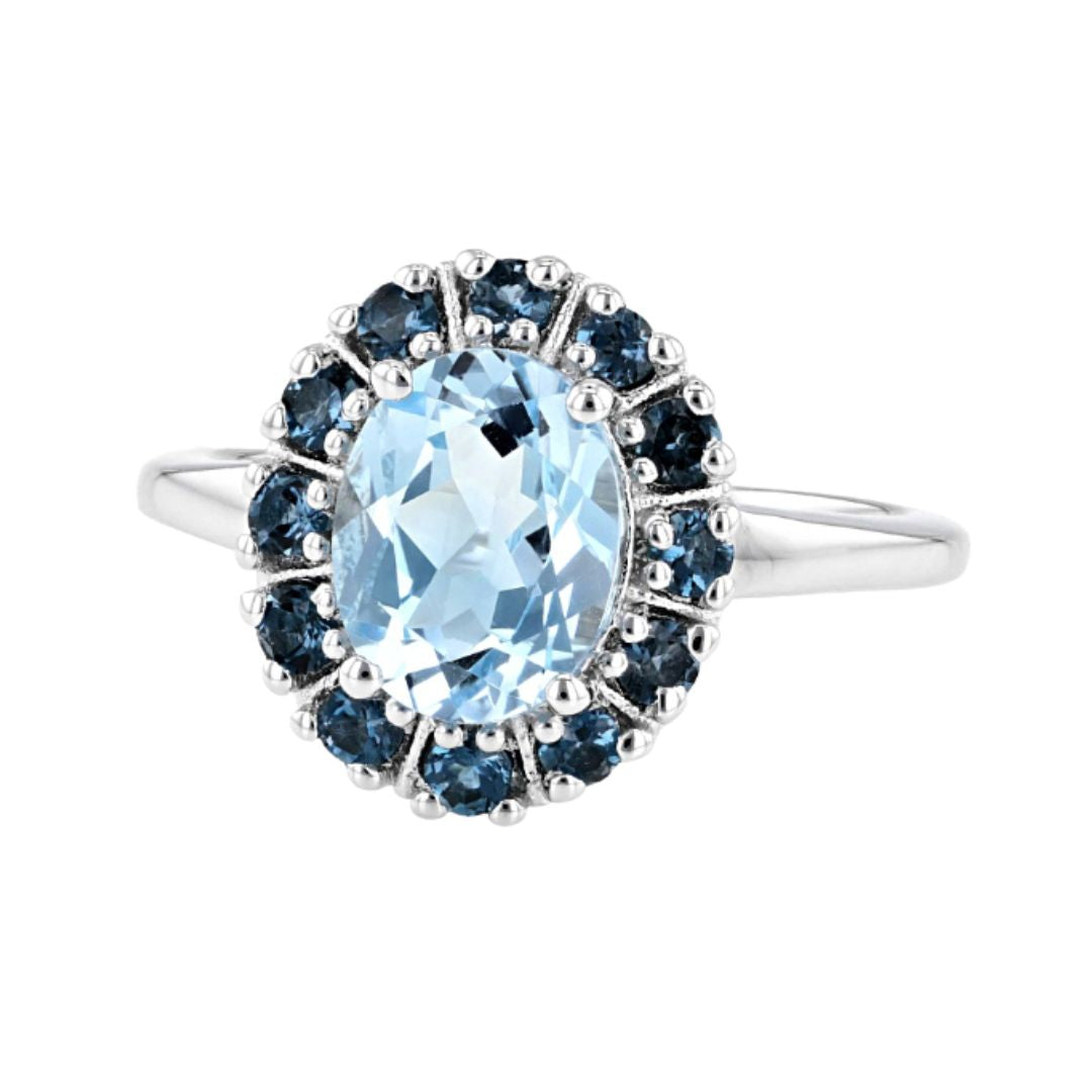Anillo Topacios 2.31cttw en Plata