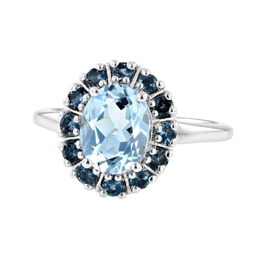 Anillo Topacios 2.31cttw en Plata