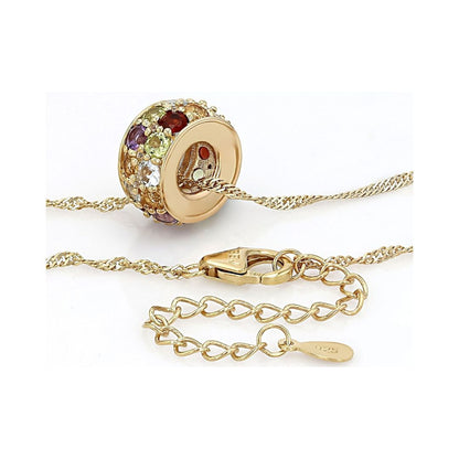 Collar Multicolor Multi Gemas en Plata con Baño de Oro