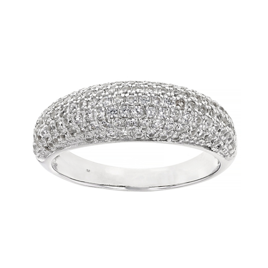 Anillo Churumbela Circón 1.10ctw en Plata con Baño de Rodio