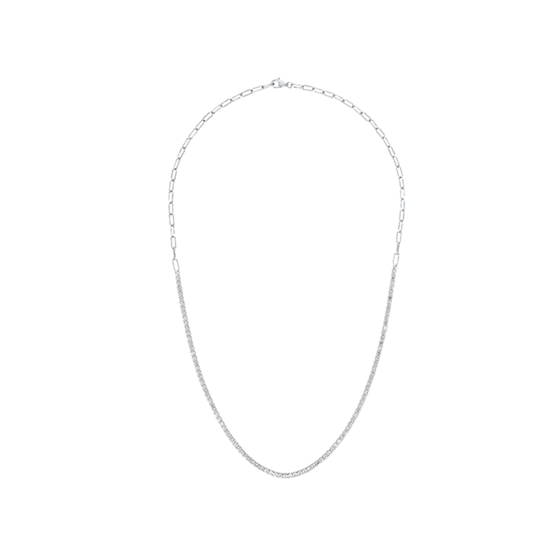 Collar Tennis Zafiro Blanco de Laboratorio