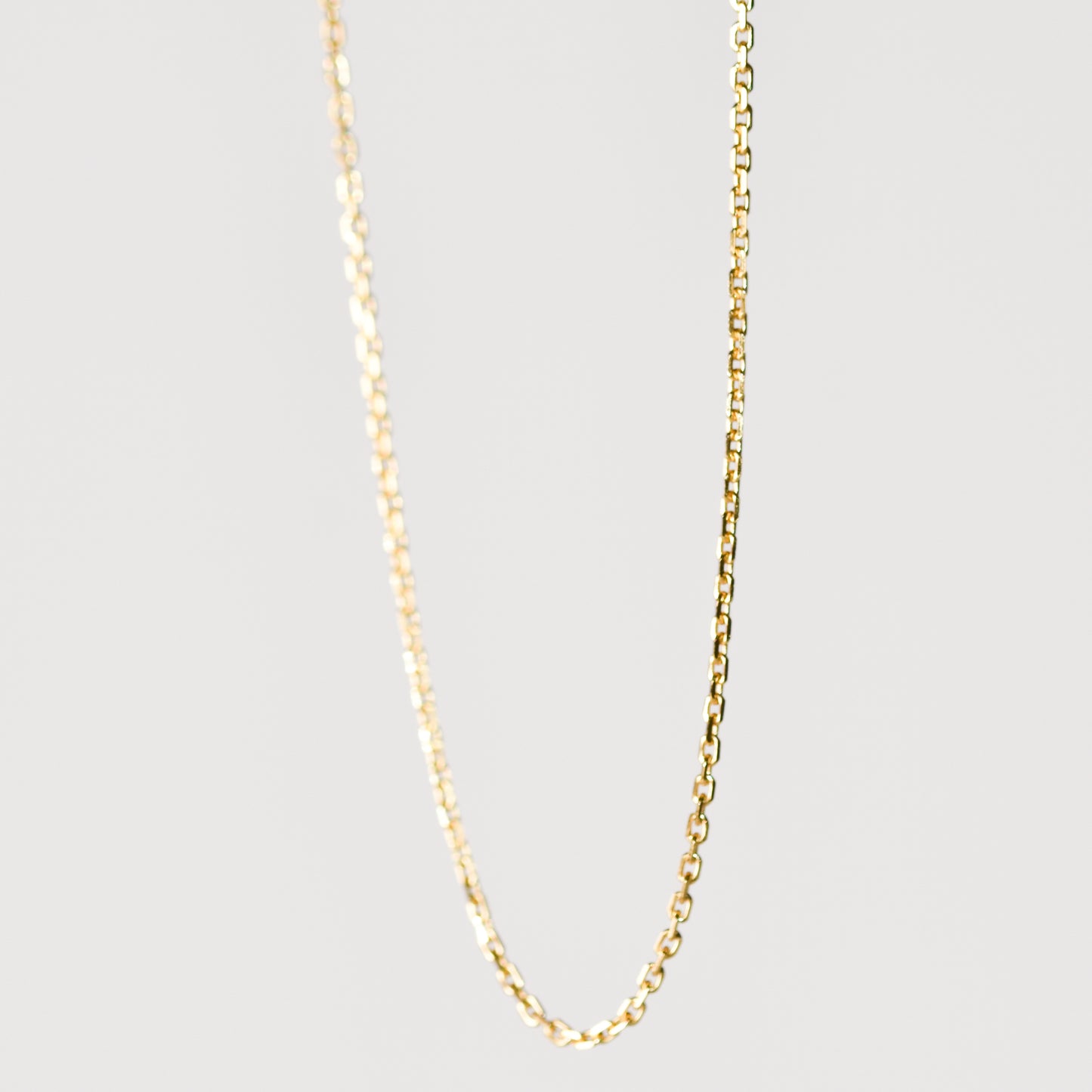 Cadena de plata esterlina con baño de oro 18k, 18” (1.1mm, broche de anillo)