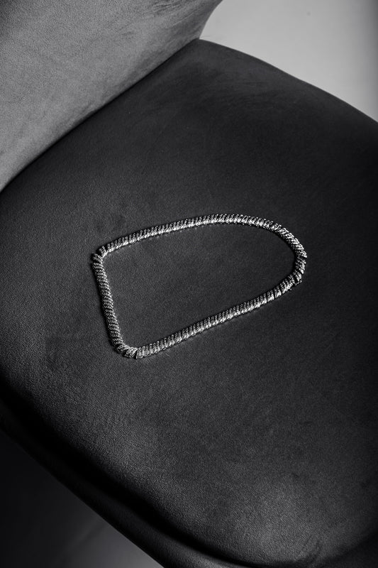 Collar con corte ilusión de diamante en plata esterlina