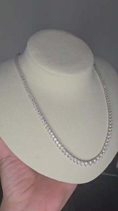 Collar Tennis 12.63 cttw Diamante Laboratorio en Oro 18k