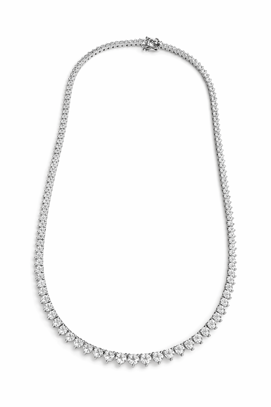 Collar Tennis 12.63 cttw Diamante Laboratorio en Oro 18k