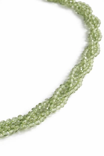 Collar Choker Trenzado en Piedra Natural 16"