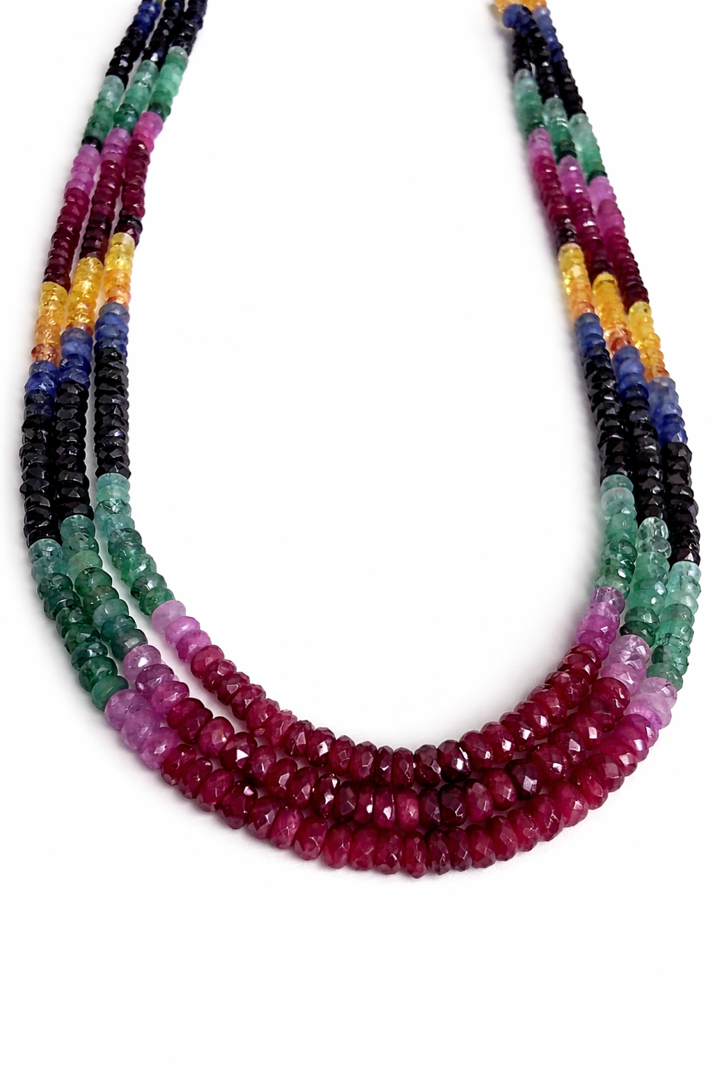 Collar Zafiro, Rubi, Esmeralda Natural 230cttw